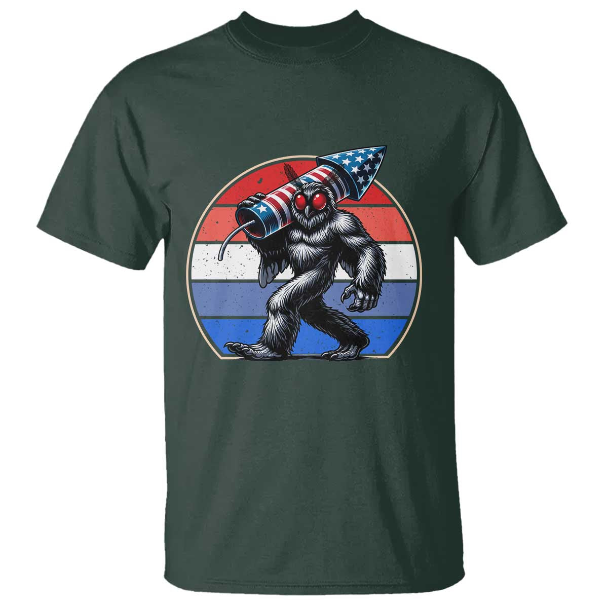 Funny Patriotic Mothman T Shirt West Virginia Cryptid Lover Gift