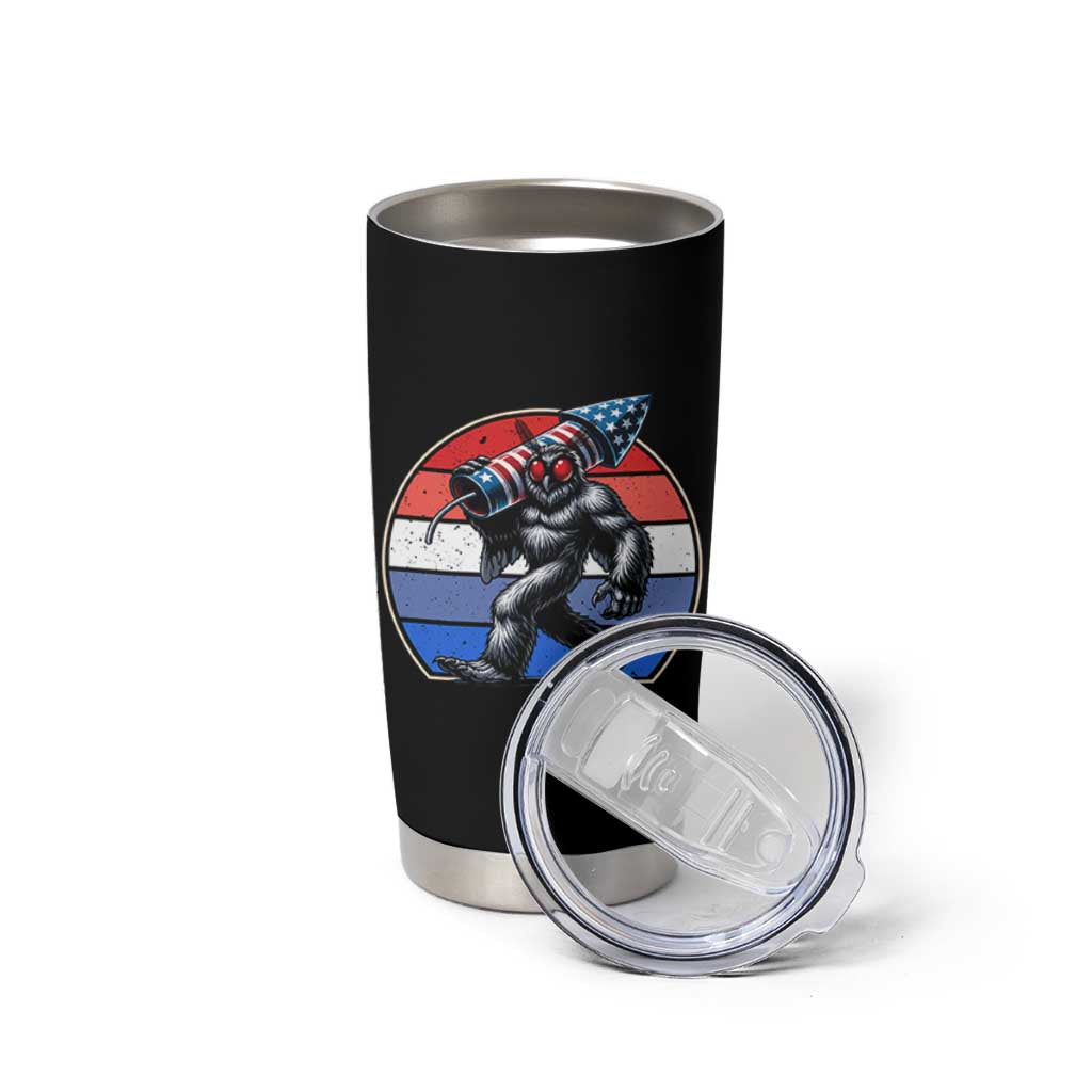 Funny Patriotic Mothman Tumbler Cup West Virginia Cryptid Lover Gift