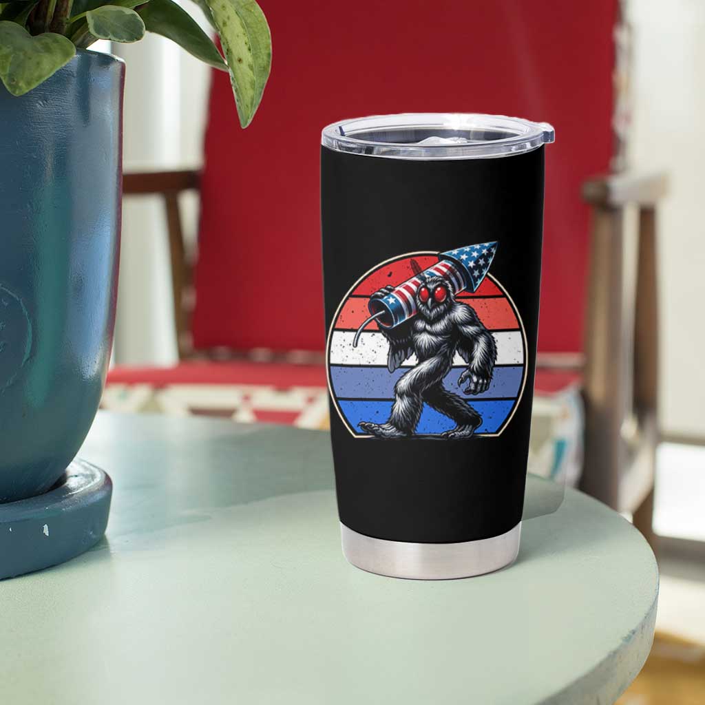 Funny Patriotic Mothman Tumbler Cup West Virginia Cryptid Lover Gift