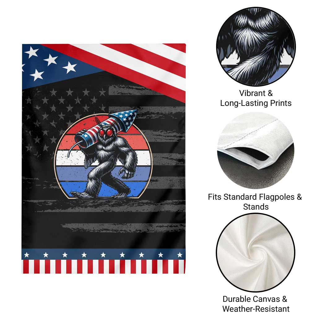 Funny Patriotic Mothman Garden Flag West Virginia Cryptid Lover Gift