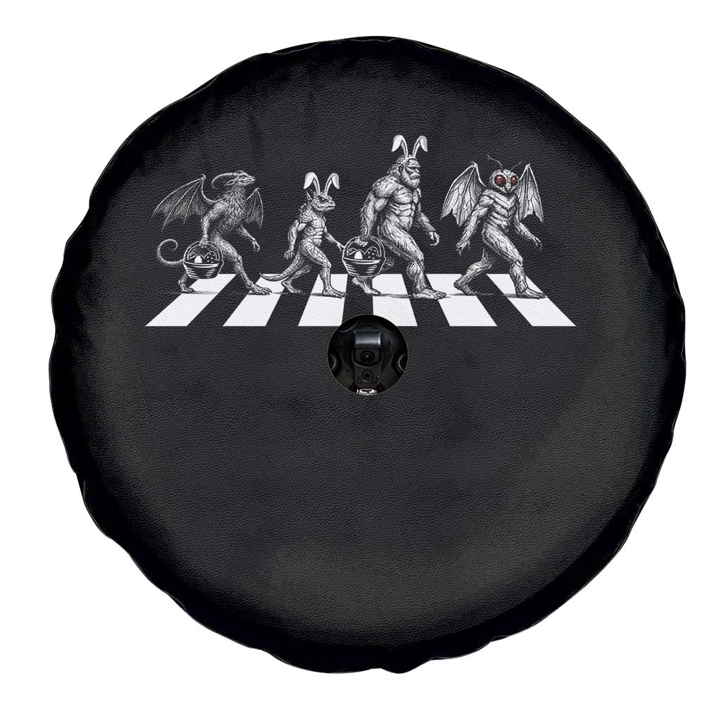 Funny Easter Cryptid Walk Spare Tire Cover Bigfoot Mothman Jersey Devil Chupacabra