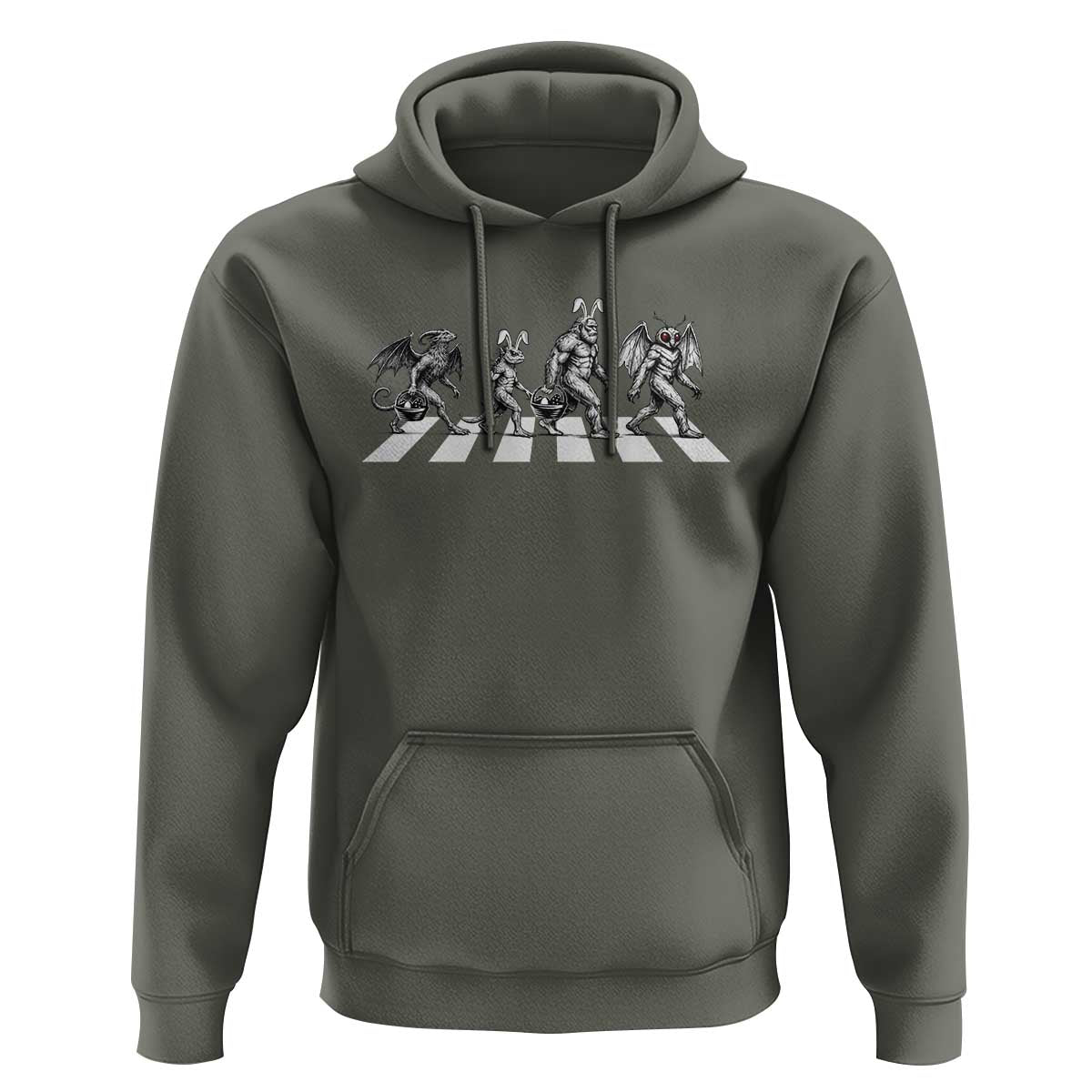 Funny Easter Cryptid Walk Hoodie Bigfoot Mothman Jersey Devil Chupacabra
