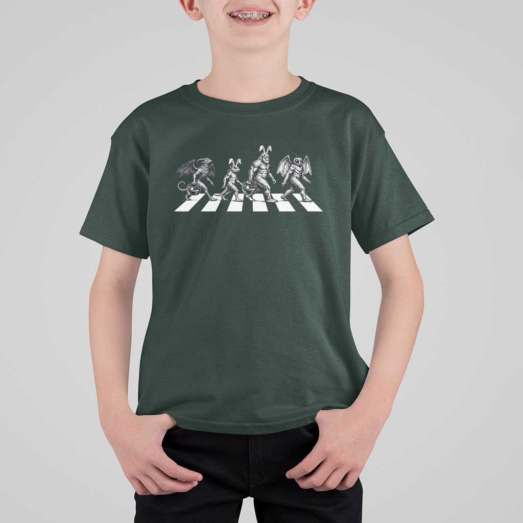 Funny Easter Cryptid Walk T Shirt For Kid Bigfoot Mothman Jersey Devil Chupacabra