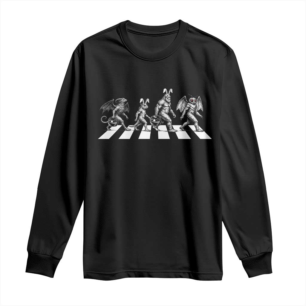 Funny Easter Cryptid Walk Long Sleeve Shirt Bigfoot Mothman Jersey Devil Chupacabra