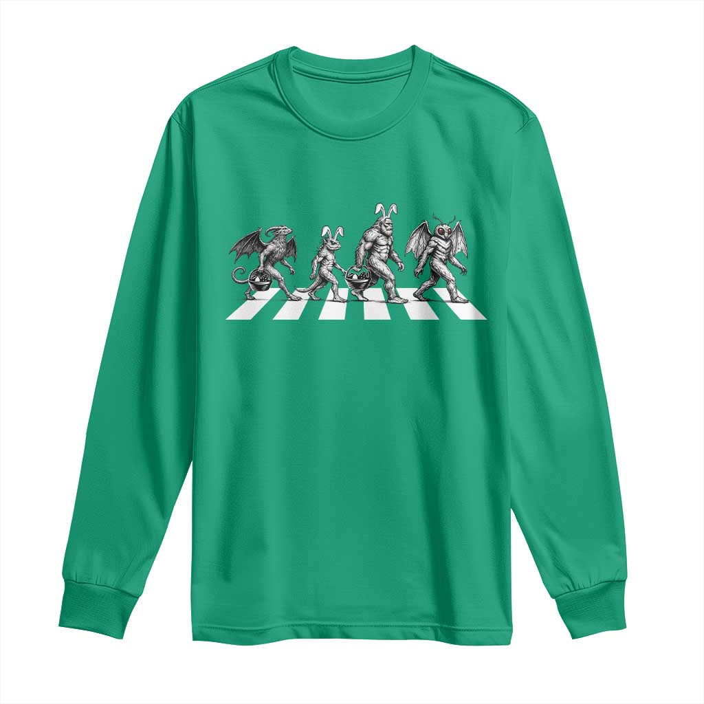 Funny Easter Cryptid Walk Long Sleeve Shirt Bigfoot Mothman Jersey Devil Chupacabra