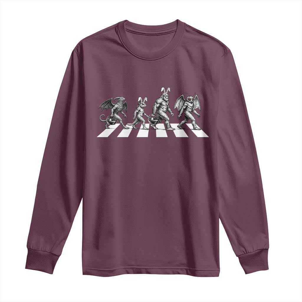 Funny Easter Cryptid Walk Long Sleeve Shirt Bigfoot Mothman Jersey Devil Chupacabra