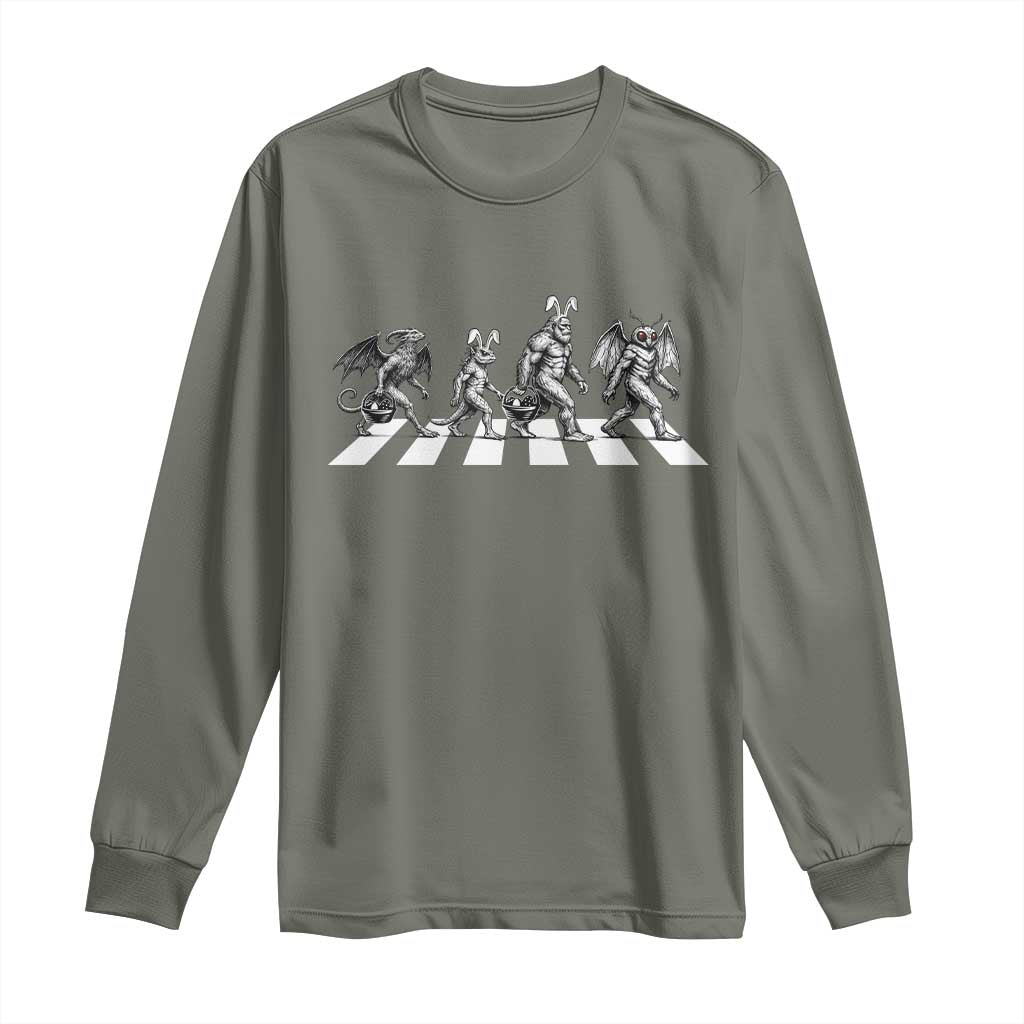Funny Easter Cryptid Walk Long Sleeve Shirt Bigfoot Mothman Jersey Devil Chupacabra