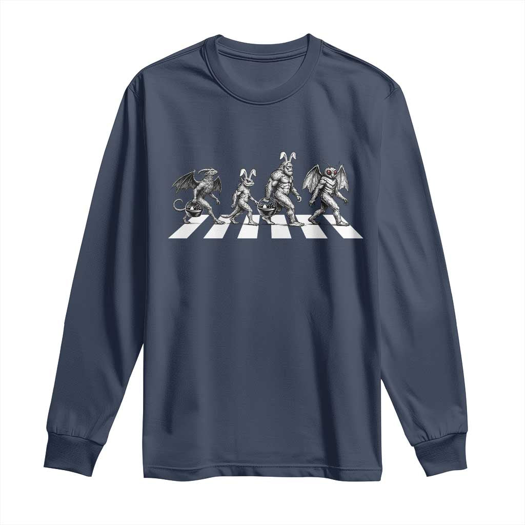 Funny Easter Cryptid Walk Long Sleeve Shirt Bigfoot Mothman Jersey Devil Chupacabra