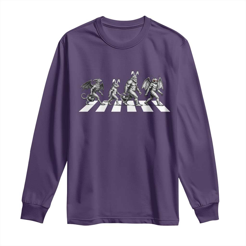 Funny Easter Cryptid Walk Long Sleeve Shirt Bigfoot Mothman Jersey Devil Chupacabra