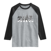 Funny Easter Cryptid Walk Raglan Shirt Bigfoot Mothman Jersey Devil Chupacabra