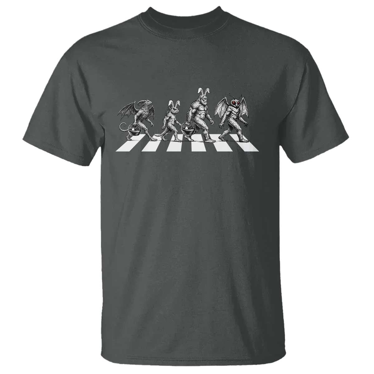 Funny Easter Cryptid Walk T Shirt Bigfoot Mothman Jersey Devil Chupacabra
