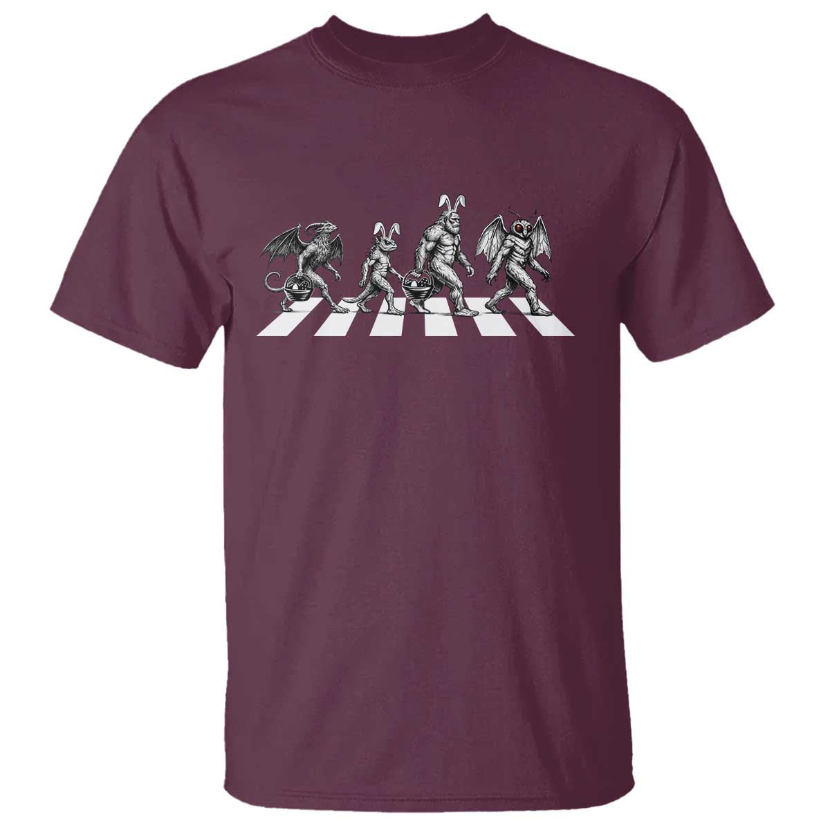 Funny Easter Cryptid Walk T Shirt Bigfoot Mothman Jersey Devil Chupacabra