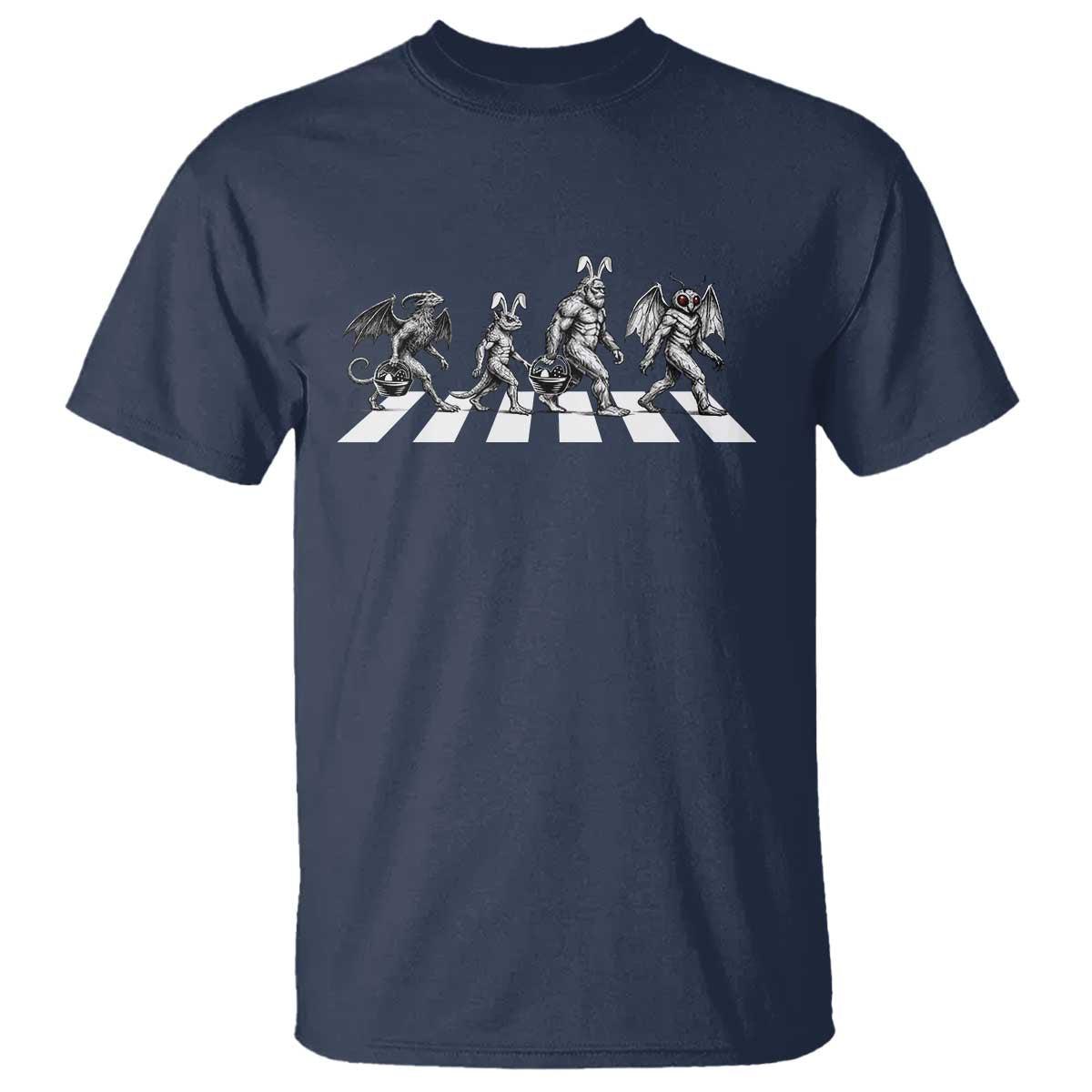 Funny Easter Cryptid Walk T Shirt Bigfoot Mothman Jersey Devil Chupacabra
