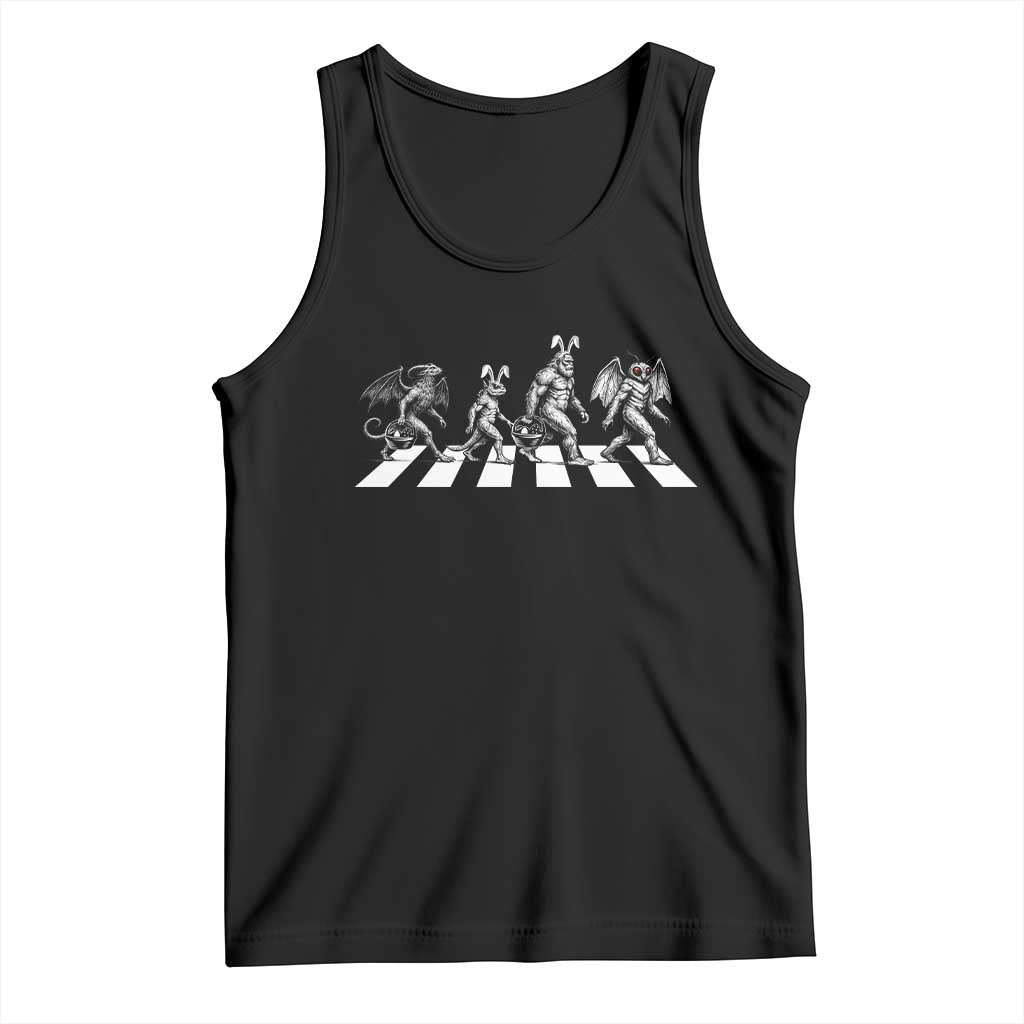 Funny Easter Cryptid Walk Tank Top Bigfoot Mothman Jersey Devil Chupacabra
