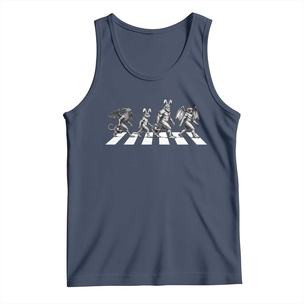 Funny Easter Cryptid Walk Tank Top Bigfoot Mothman Jersey Devil Chupacabra