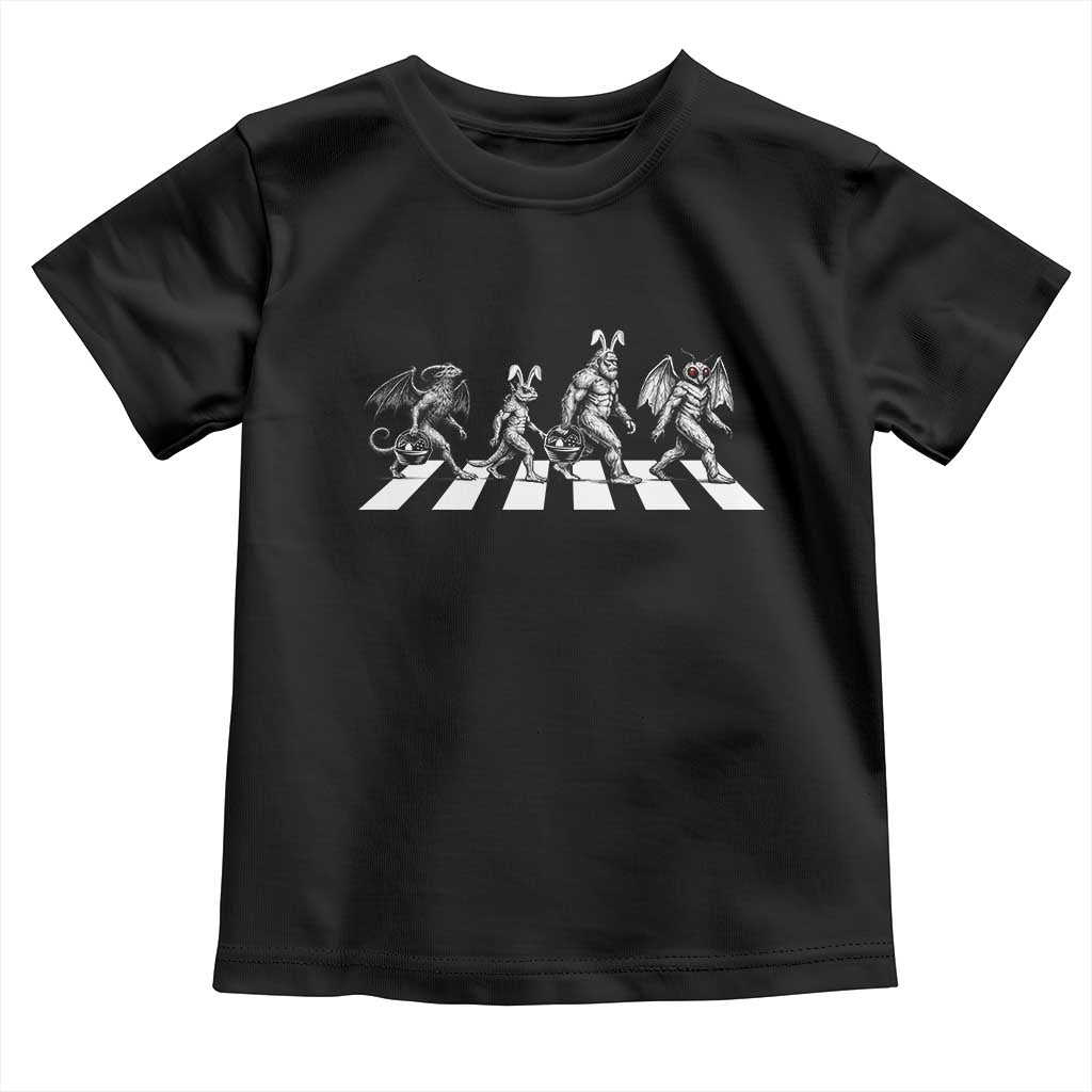Funny Easter Cryptid Walk Toddler T Shirt Bigfoot Mothman Jersey Devil Chupacabra