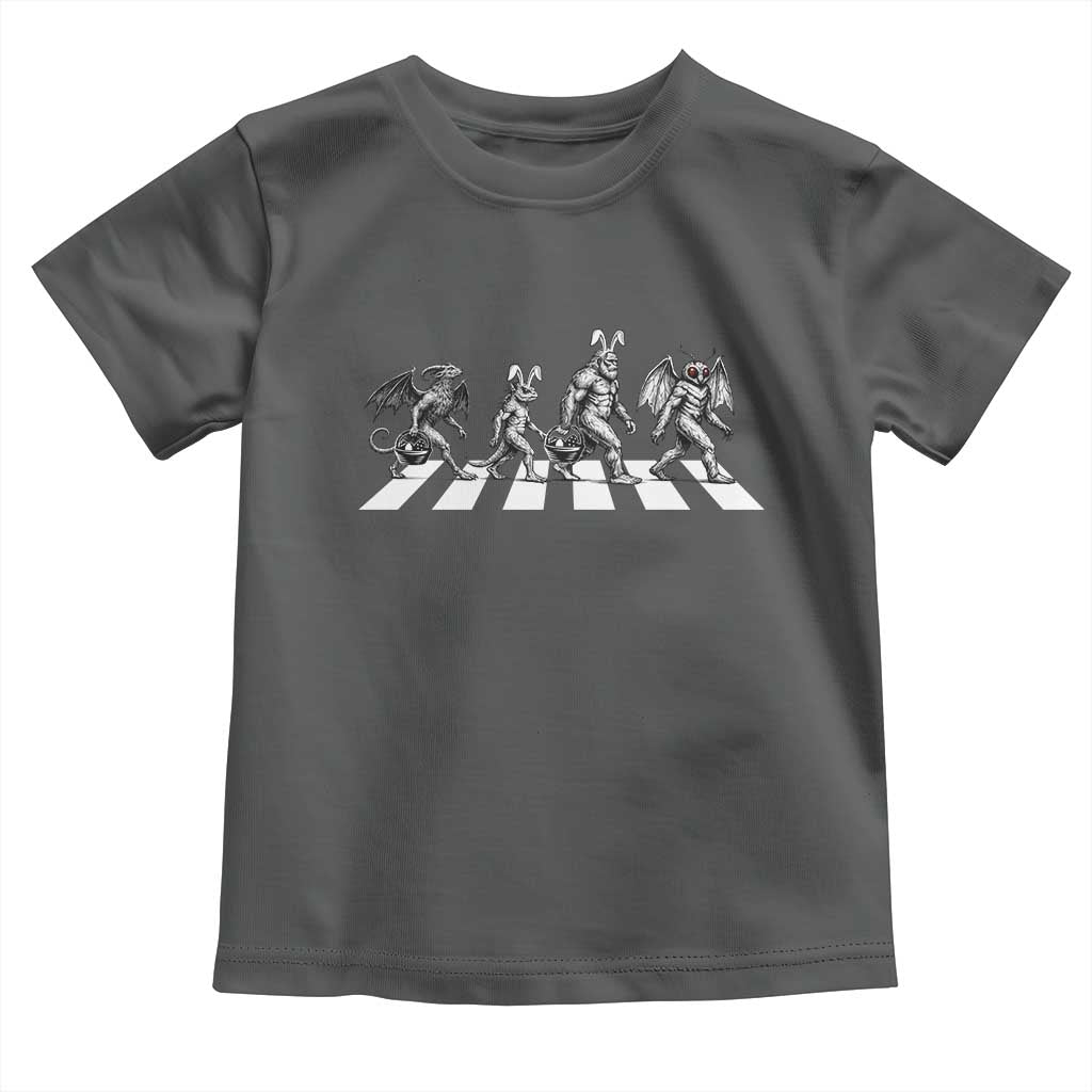 Funny Easter Cryptid Walk Toddler T Shirt Bigfoot Mothman Jersey Devil Chupacabra