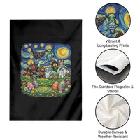 Funny Cryptid Starry Night Easter Garden Flag Monster Lover Gift