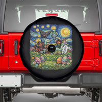 Funny Cryptid Starry Night Easter Spare Tire Cover Monster Lover Gift