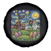 Funny Cryptid Starry Night Easter Spare Tire Cover Monster Lover Gift
