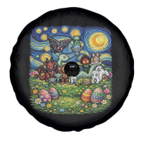 Funny Cryptid Starry Night Easter Spare Tire Cover Monster Lover Gift