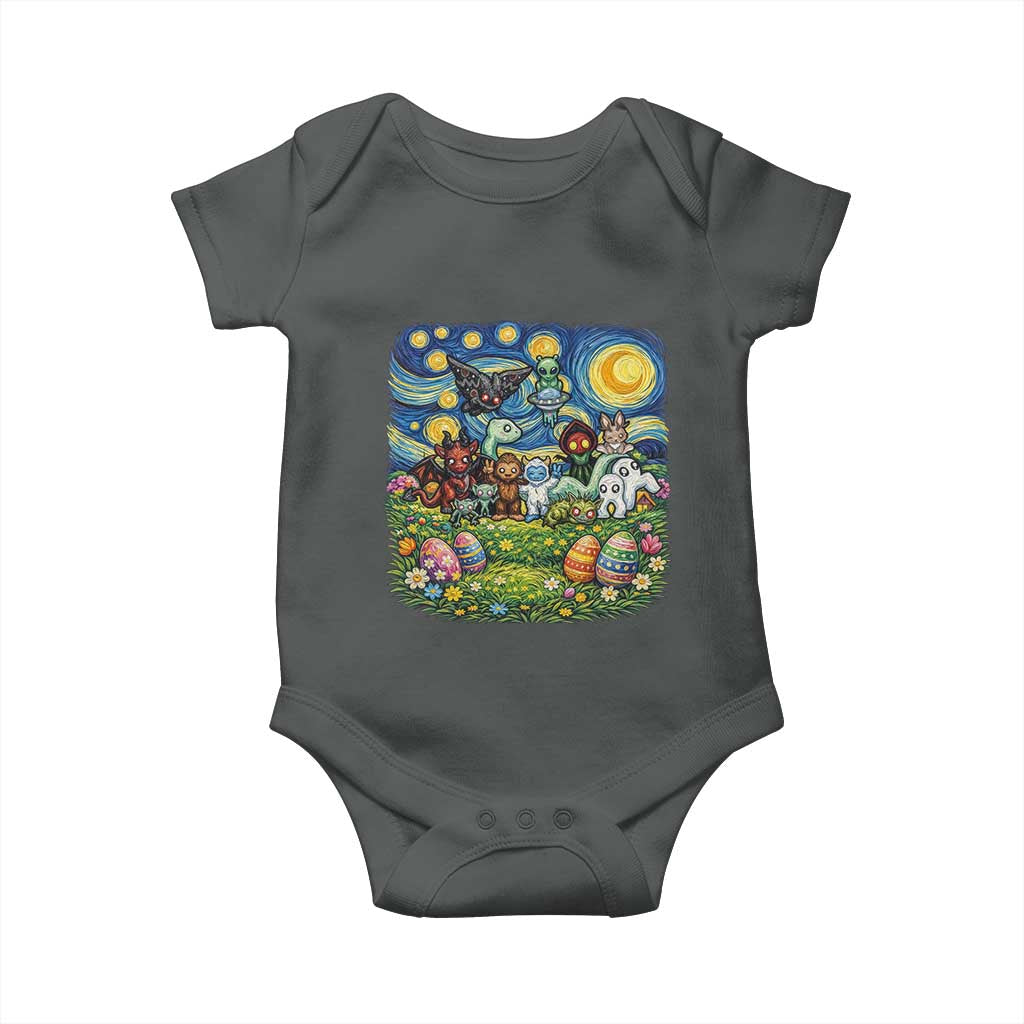 Funny Cryptid Starry Night Easter Baby Onesie Monster Lover Gift