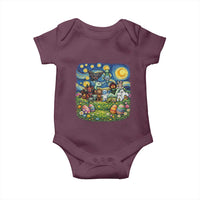 Funny Cryptid Starry Night Easter Baby Onesie Monster Lover Gift