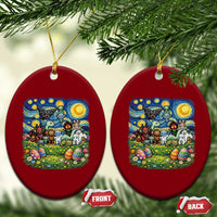Funny Cryptid Starry Night Easter Ceramic Ornament Monster Lover Gift
