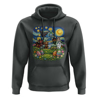 Funny Cryptid Starry Night Easter Hoodie Monster Lover Gift