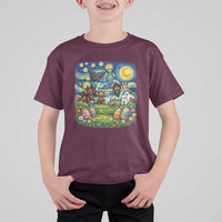 Funny Cryptid Starry Night Easter T Shirt For Kid Monster Lover Gift