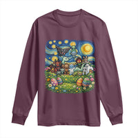 Funny Cryptid Starry Night Easter Long Sleeve Shirt Monster Lover Gift