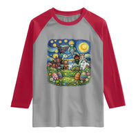 Funny Cryptid Starry Night Easter Raglan Shirt Monster Lover Gift