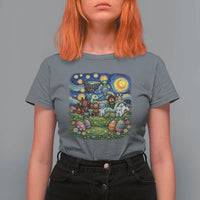 Funny Cryptid Starry Night Easter T Shirt For Women Monster Lover Gift