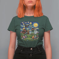Funny Cryptid Starry Night Easter T Shirt For Women Monster Lover Gift