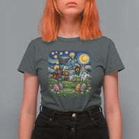 Funny Cryptid Starry Night Easter T Shirt For Women Monster Lover Gift