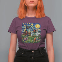 Funny Cryptid Starry Night Easter T Shirt For Women Monster Lover Gift