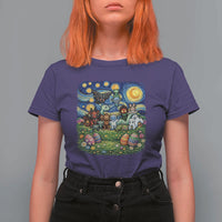 Funny Cryptid Starry Night Easter T Shirt For Women Monster Lover Gift
