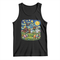 Funny Cryptid Starry Night Easter Tank Top Monster Lover Gift