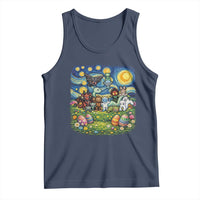 Funny Cryptid Starry Night Easter Tank Top Monster Lover Gift
