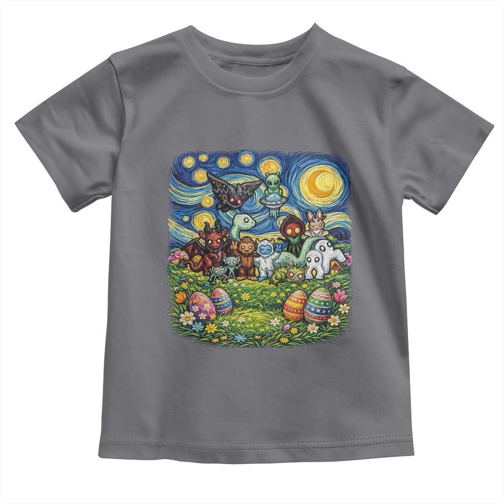 Funny Cryptid Starry Night Easter Toddler T Shirt Monster Lover Gift