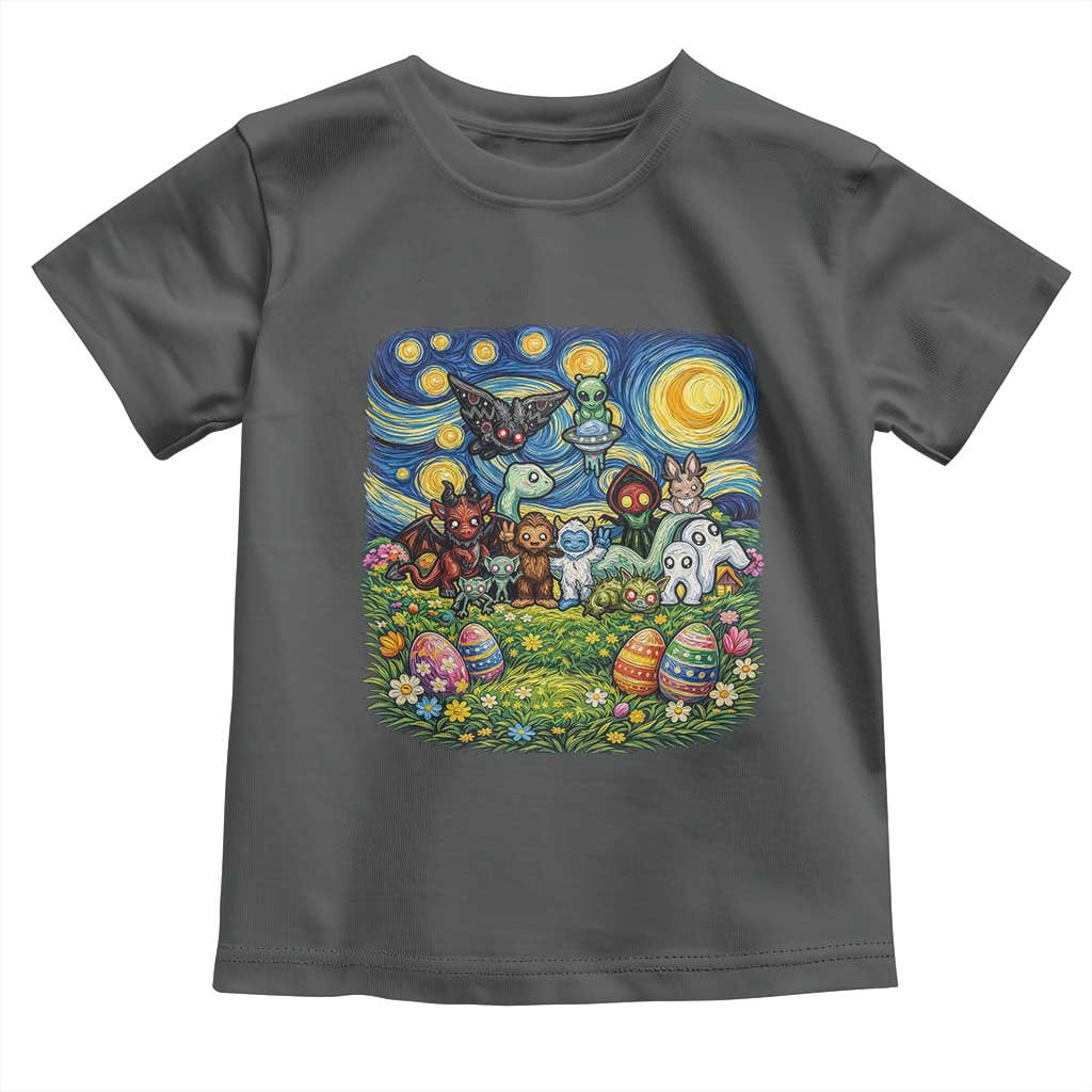 Funny Cryptid Starry Night Easter Toddler T Shirt Monster Lover Gift