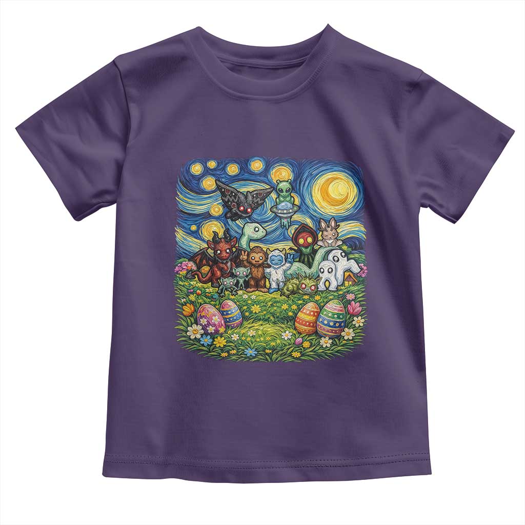Funny Cryptid Starry Night Easter Toddler T Shirt Monster Lover Gift
