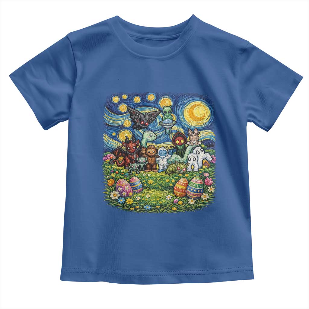 Funny Cryptid Starry Night Easter Toddler T Shirt Monster Lover Gift