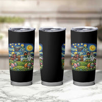 Funny Cryptid Starry Night Easter Tumbler Cup Monster Lover Gift