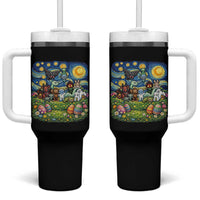 Funny Cryptid Starry Night Easter Tumbler With Handle Monster Lover Gift