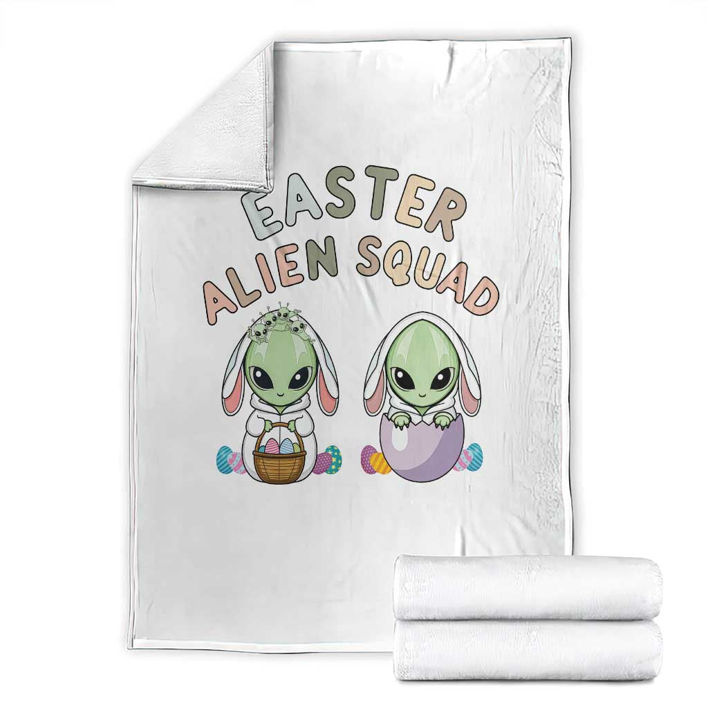 Funny Easter Alien Squad Bunny Ears Gift Throw Blanket