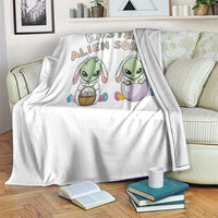 Funny Easter Alien Squad Bunny Ears Gift Throw Blanket