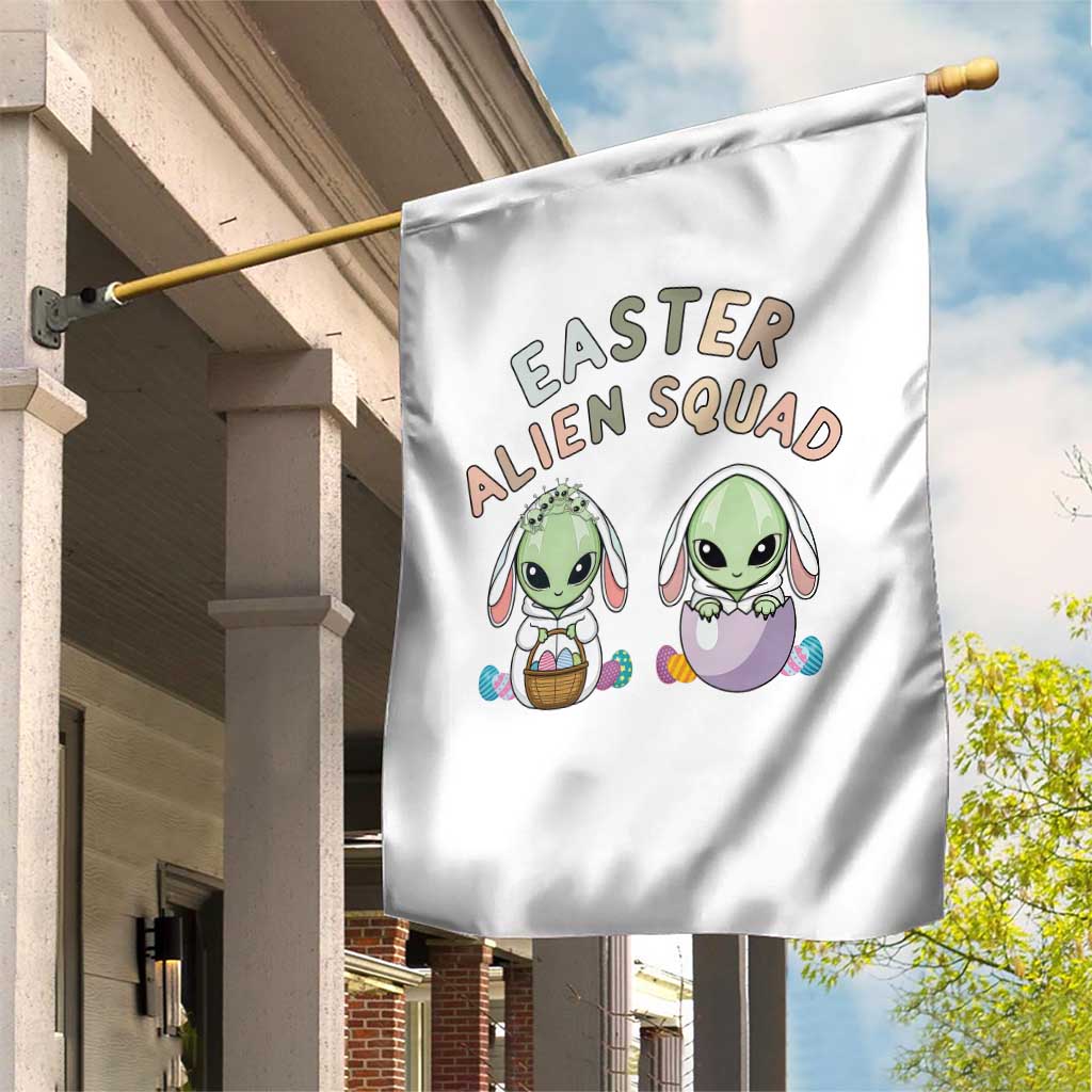 Funny Easter Alien Squad Bunny Ears Gift Garden Flag