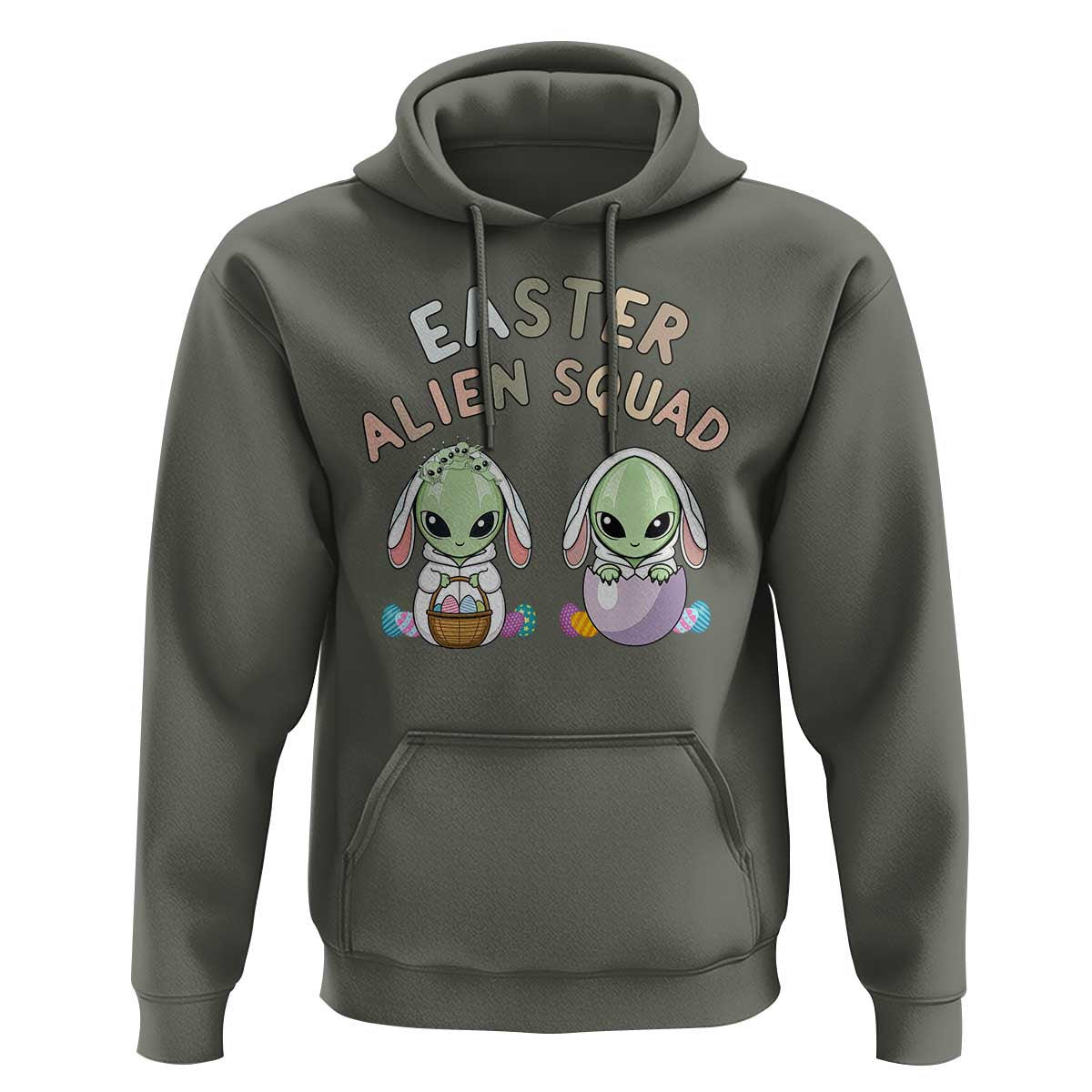 Funny Easter Alien Squad Bunny Ears Gift Hoodie