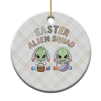 Funny Easter Alien Squad Bunny Ears Gift Ceramic Ornament